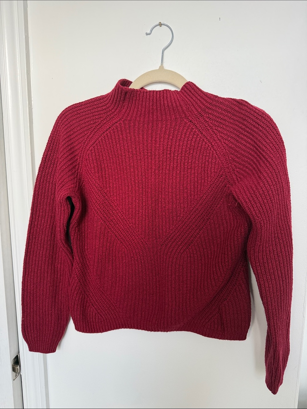 Ricki's Cranberry Ribbed Mock Neck Sweater